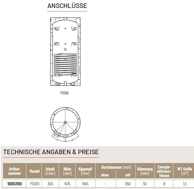 Solarbayer Pufferspeicher PS 300