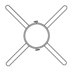 Abstandhalter f�r Abgasrohr