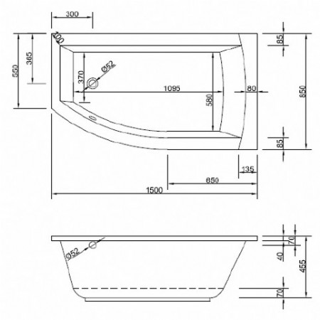 Badewanne Modell Flo rechts