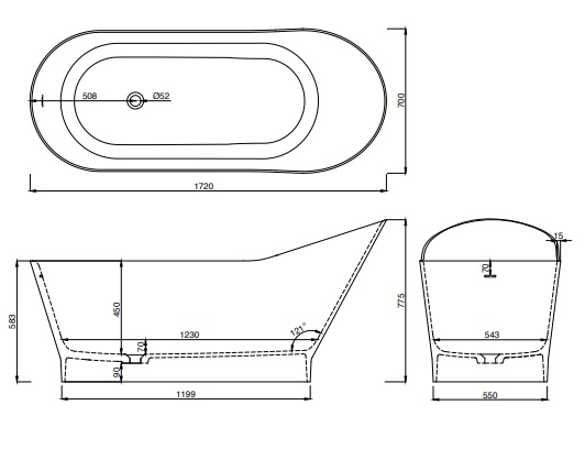 Badewanne Modell Golem Classic Badewanne Modell Golem Classic