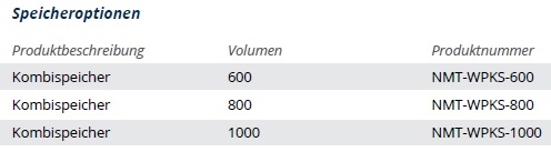 NMT Kombispeicher