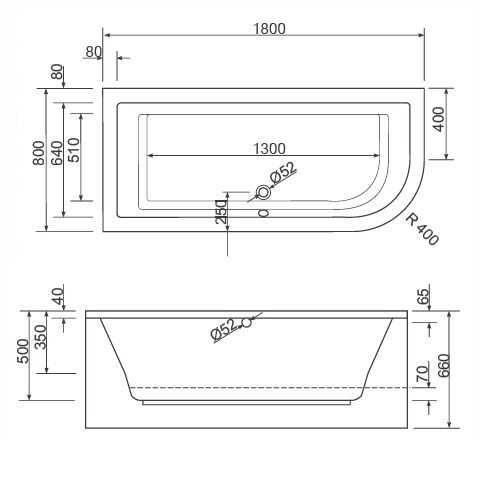 Badewanne Modell Lupor VL Badewanne Modell Lupor VL