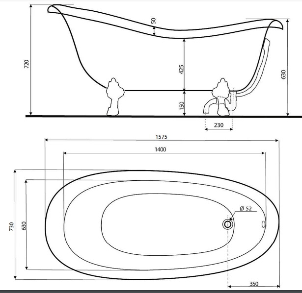 Badewanne Modell Rectime 160